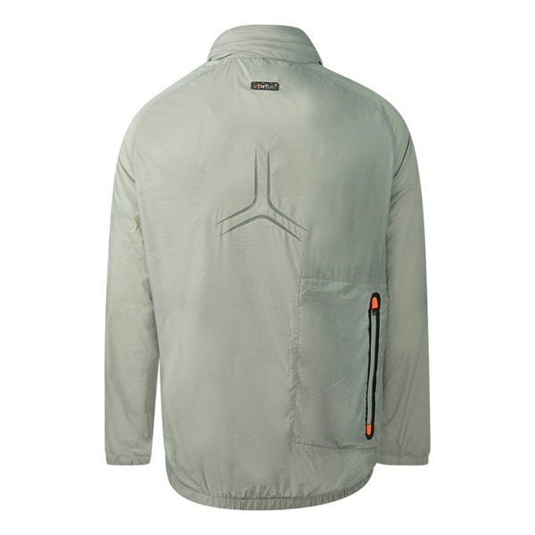 Ea7 Orange Logo On Chest Neutral Jacket - Grey