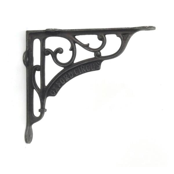 Pair of Antique Cast Iron Oxford Circus Victorian Style Shelf Brackets