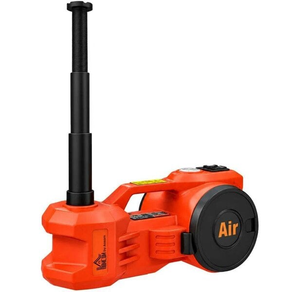Electric Car Jack Kit, 5Ton 12V Electric Hydraulic Car Jack Lift with 15.5-45 cm Lift, Air Pump, Reflective Case, Orange