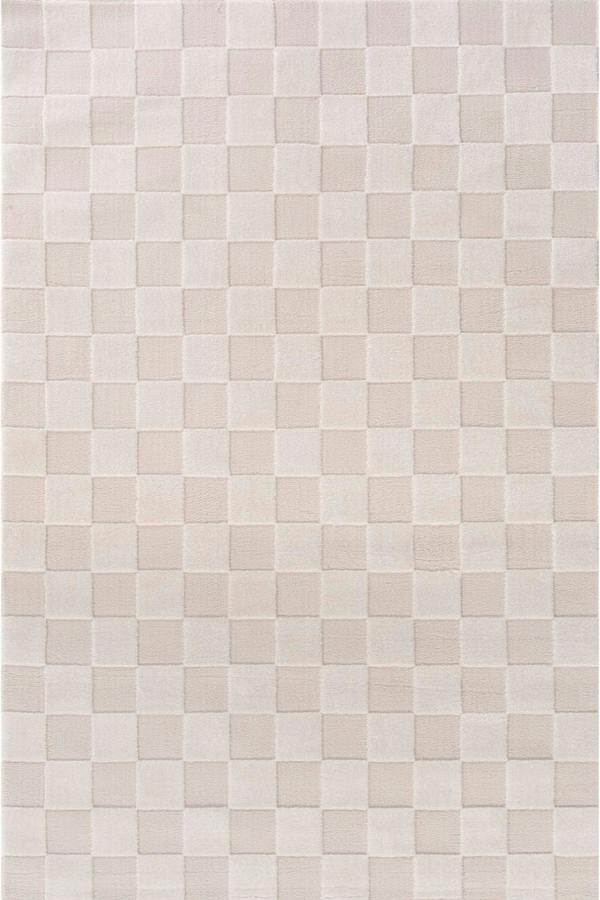 Loft Checkerboard Cream Rug fade-resistant.