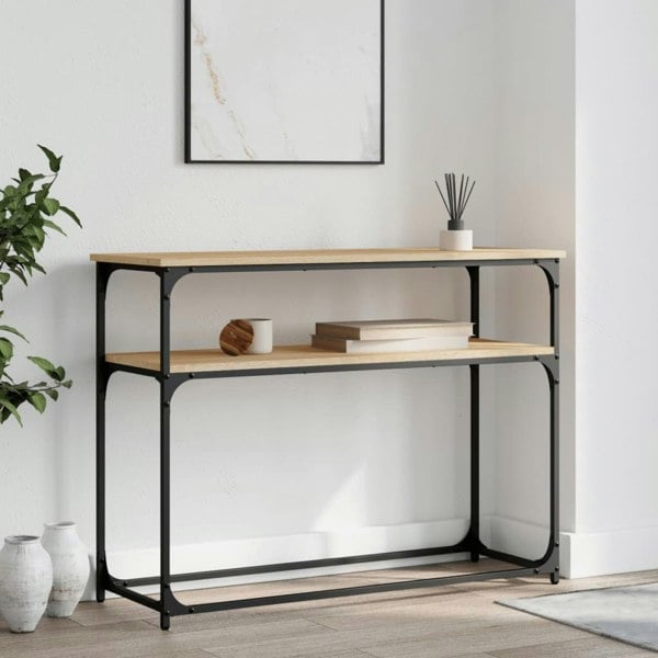 Berkfield Console Table Sonoma Oak 100x35.5x75 cm Engineered Wood