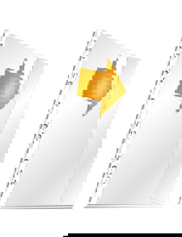 Durable BUSINESS Punched Pockets Sleeve Wallets with Flap  | 50 Pack | A4 Clear