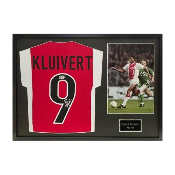 Patrick Kluivert Signed Ajax Shirt Classic Frame (ACG Cert)