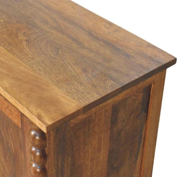 Artisan Furniture Solid Mango Wood Spindle Sideboard, Mango brown