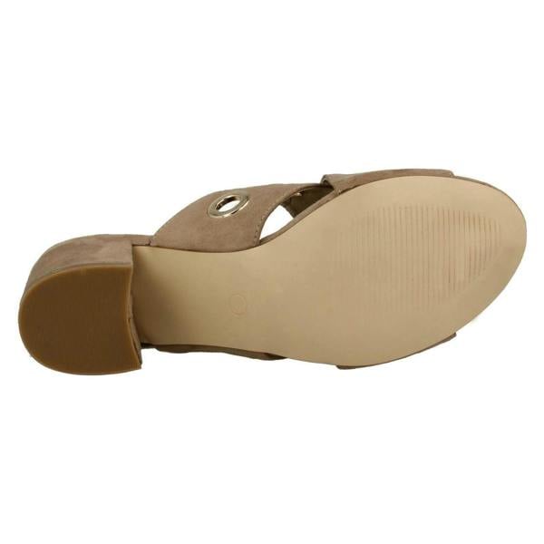 Anne Michelle Ladies Anne Michelle Mid Heel Cross Over Vamp Mules