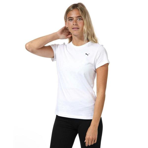Puma Womens/Ladies Small Logo Cotton T-Shirt - White - 