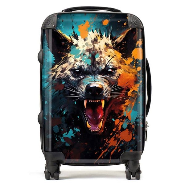 Warren Reed Splashart Angry Hyena Face Suitcase