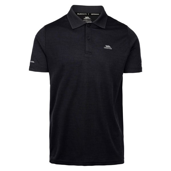Trespass Mens Mckay Active Polo Shirt - Dark Flint Marl