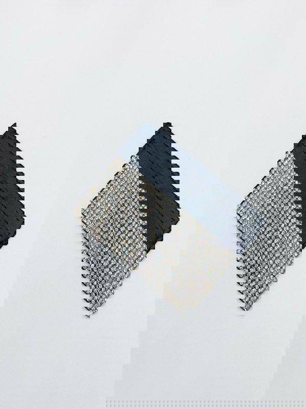 SVNX Crystal Embellished Card Holder in Black