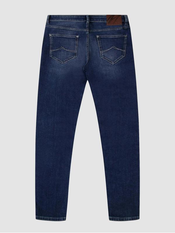 Mish Mash Mirage Tapered Stretch Denim Jean - Mid Blue