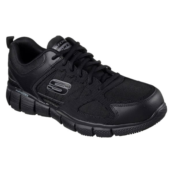 Skechers Workwear Telphin Sanphet Leather Men's Black Safety Trainers