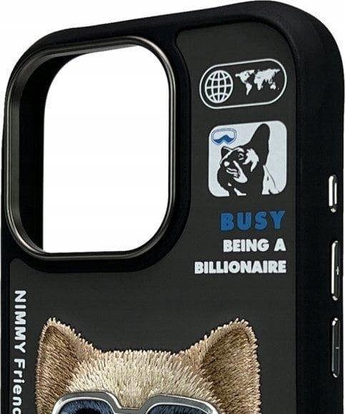 Nimmy Friends Cool & Cute 2.0 Dog Case for iPhone 16 Pro 6.3" Black - N-KM-iP16-Pro-01