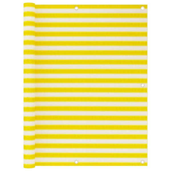 Berkfield Balcony Screen Yellow and White 120x600 cm HDPE