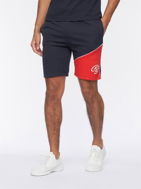 Crosshatch Ventamoore Polo/Shorts Set Navy/Red