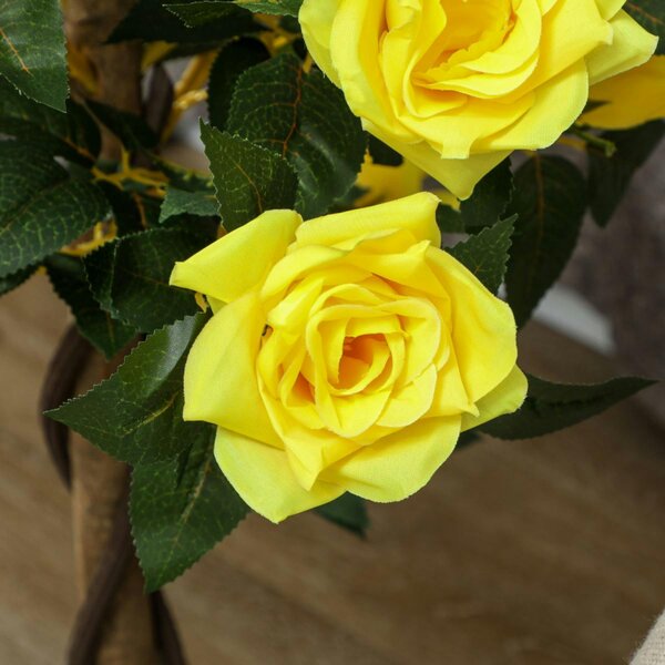 Dyzi Set of 2 90cm Artificial Rose Trees Potted Decorative Plants