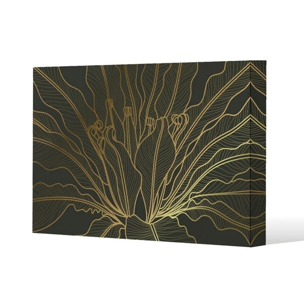 Benjamin Tate Design monstera plant line art Slim Style Canvas Print  90x120cm , 15mm Slim Real wood.