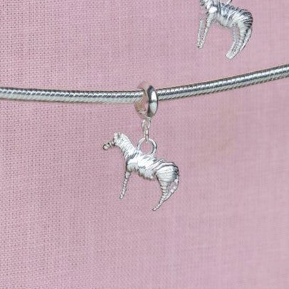 Sterling Silver Zebra Charm - MYLEE London