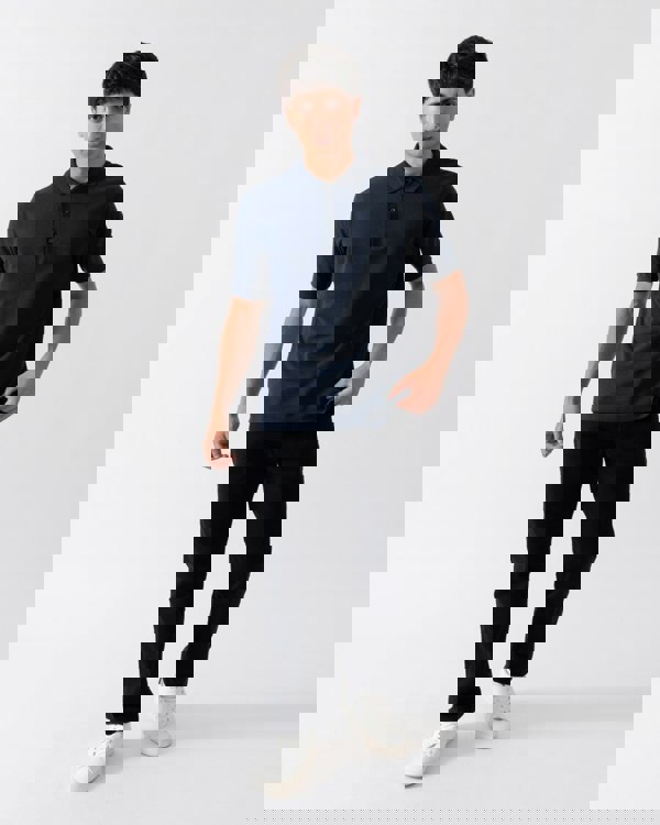 Oliver Sweeney Tralee Mens Pique Cotton Polo Shirt - Navy