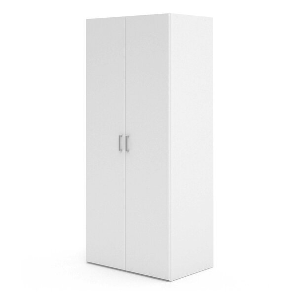 Wyld Haus Munich White Wooden Wardrobe 2 Doors and 3 Shelves