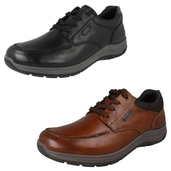 Rieker Mens Rieker TEX Zip Detailed Extra Wide Lace Up Shoes 03607