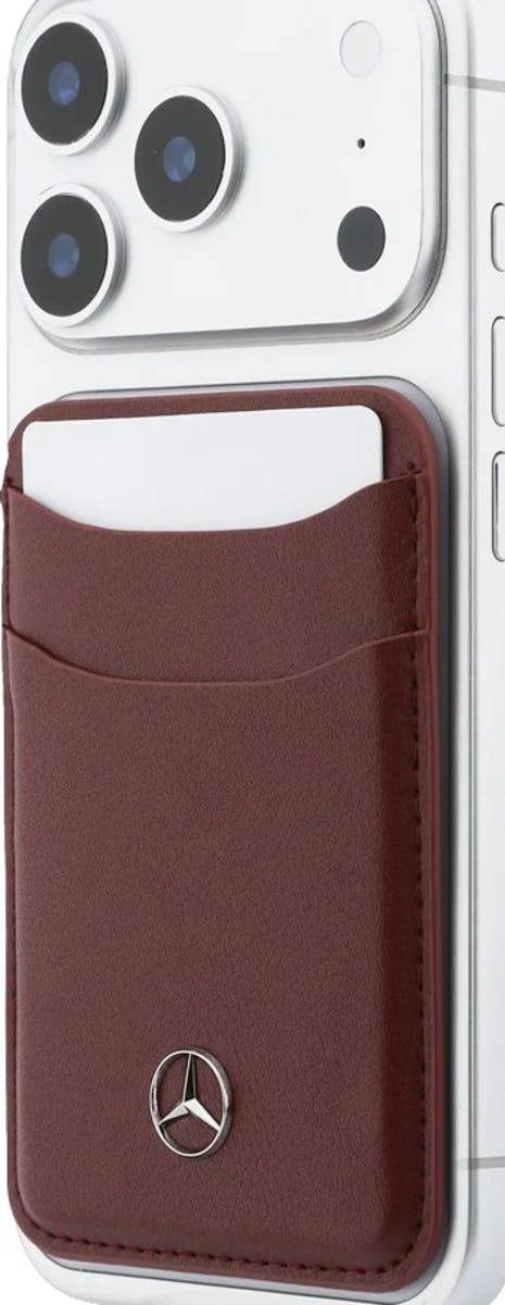 Mercedes Benz Leather Magnetic Card Holder Red - MECSMPUDCSR