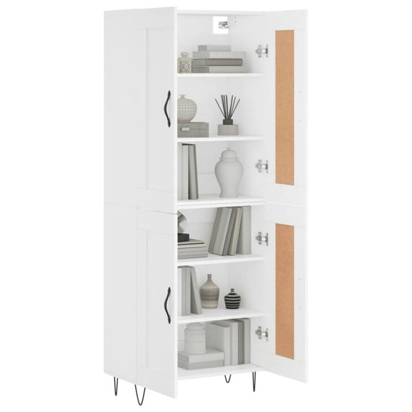 Berkfield Highboard White 69.5x34x180 cm Engineered Wood