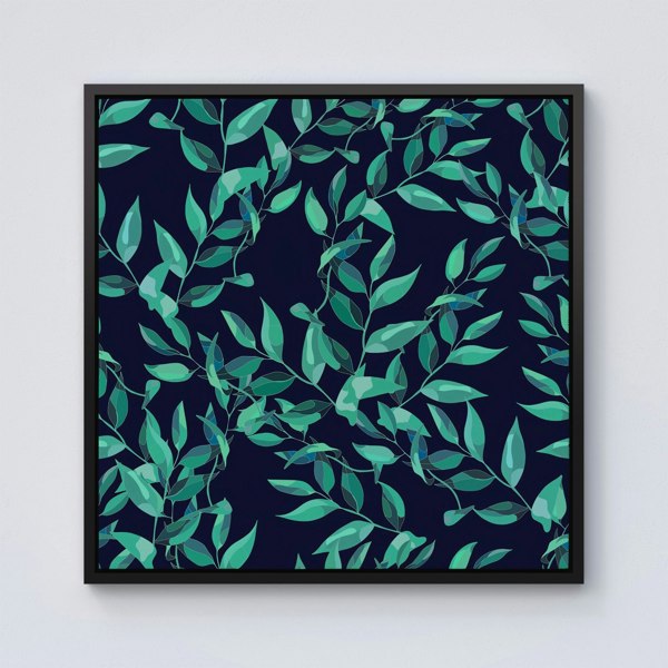 Warren Reed Delicate Green Foliage Framed Canvas