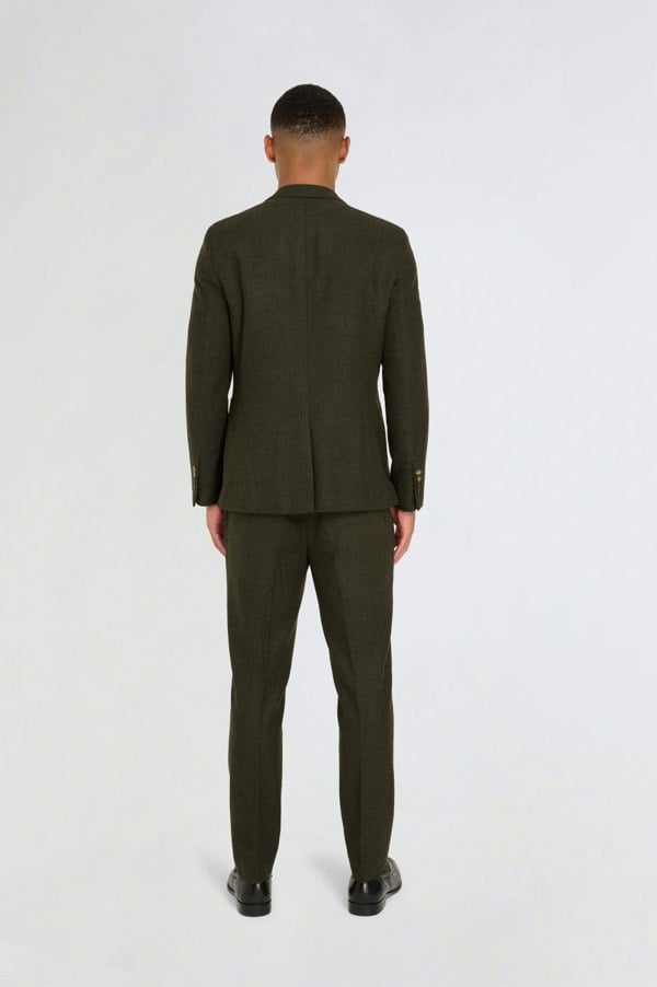 Harry Brown London Henry Tweed Blazer in Olive