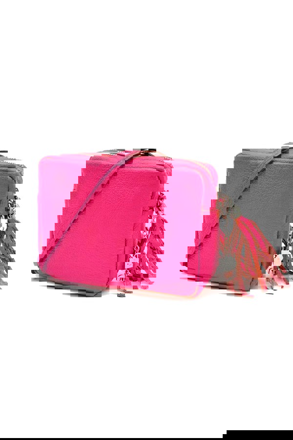 Kitise Mini Tassel Italian Genuine Leather Purse Crossbody Bag With Tassel