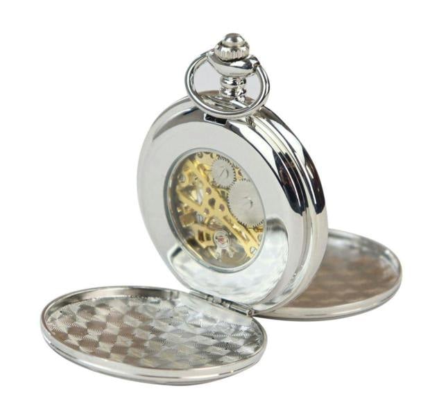 TruClothing Classic Mechanical Pocket Watch Peaky Blinders Vintage Skeleton Automatic