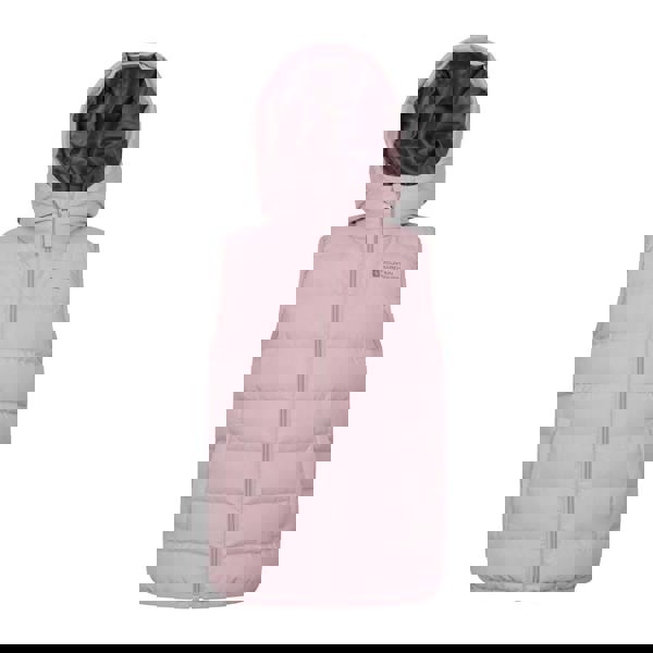 Mountain Warehouse Childrens/Kids Rocko Water Resistant Hooded Sleeveless Body Warmer - Light Pink - 