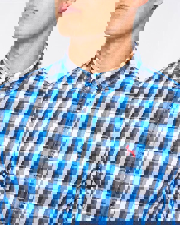 Bewley & Ritch Gosfield Slim Fit Check Shirt Blue Check
