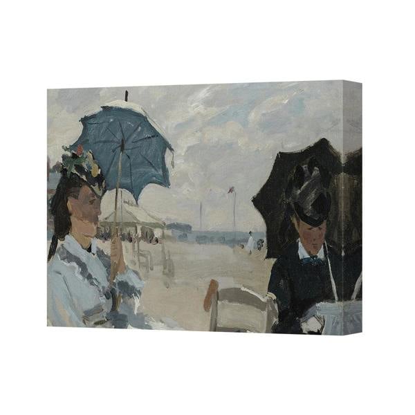 Benjamin Tate Design Impressionist Beach Scene Canvas Print 4101 With Parasol Figures