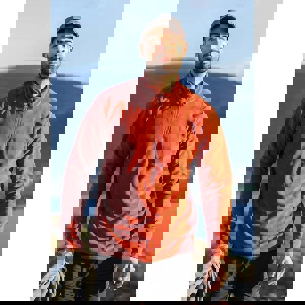 Mountain Warehouse Mens Camber II Half Zip Fleece Top - Red