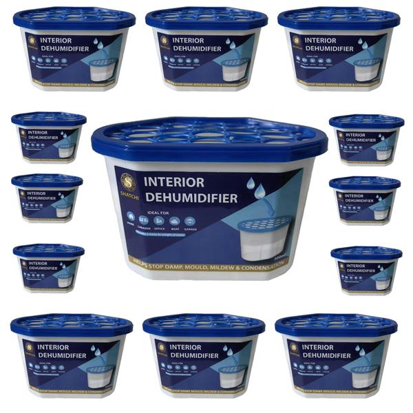 500ml Moisture Absorber Dehumidifier for Damp, Mould & Odour Control - Pack Sizes 10, 20, 30 or 40 image 1