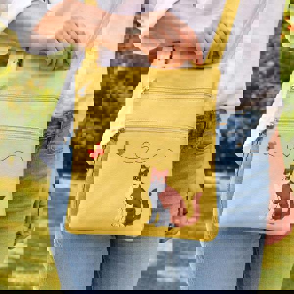 Fores Collection Cat Appliqué Crossbody Bag