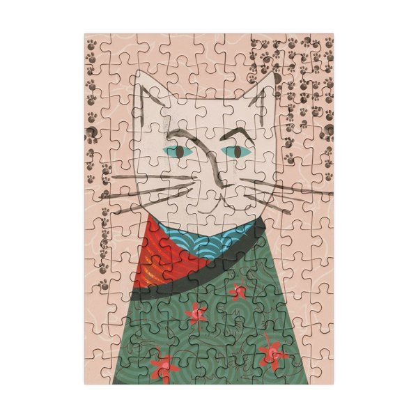 Happily Puzzles Kittygawa Hiroshige - 99 Piece Mini Jigsaw Puzzle