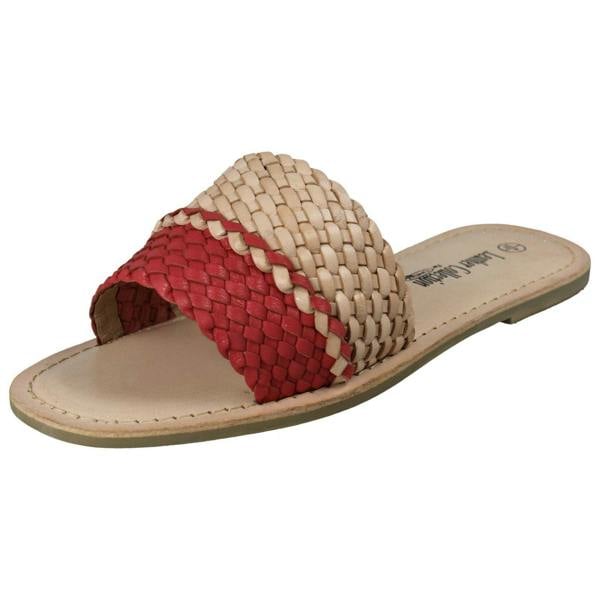 Leather Collection Ladies Leather Collection Casual Open Toe Summer Mule