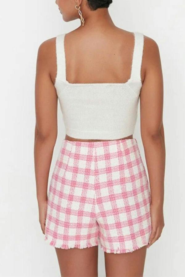 WOVCOR 2-Piece Crop Soft-Textured Knit Blouse-Cardigan Set