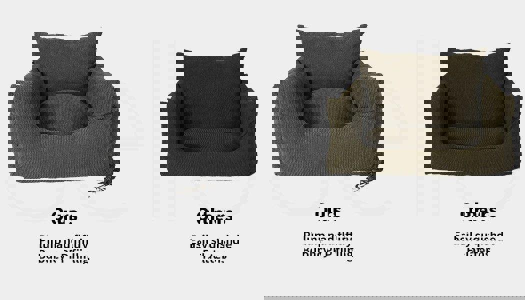 Skylos Pet Car Booster Seat Dog Protector Portable Bed Removable Dark Grey M