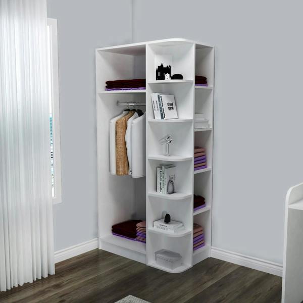 Destina Home Luses Compact Wardrobe with Cabinets and Shelves