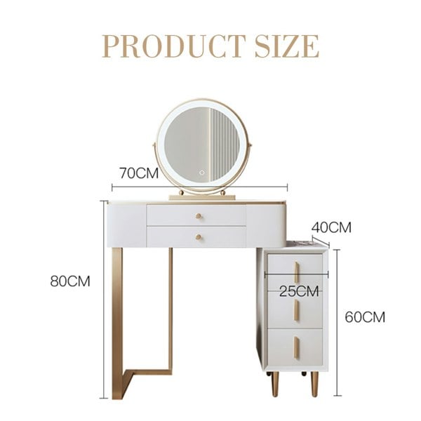 Lakin Dressing Table, White-Weilai Concept-Weilai Concept