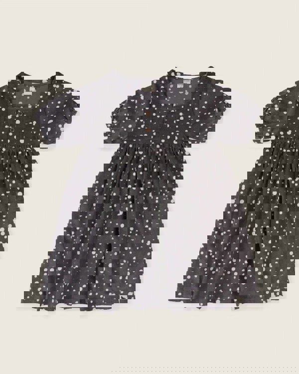 Grey Abstract Spot Print Dress - image 2