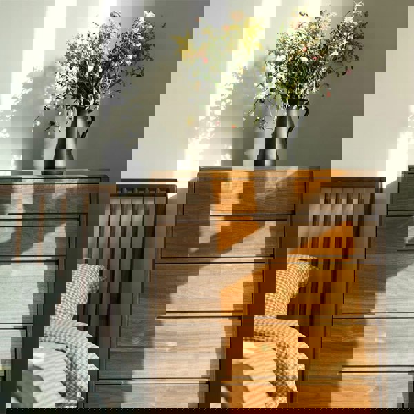 Detail view of Brooklyn Chests of Drawers, Oak with white chest of drawers