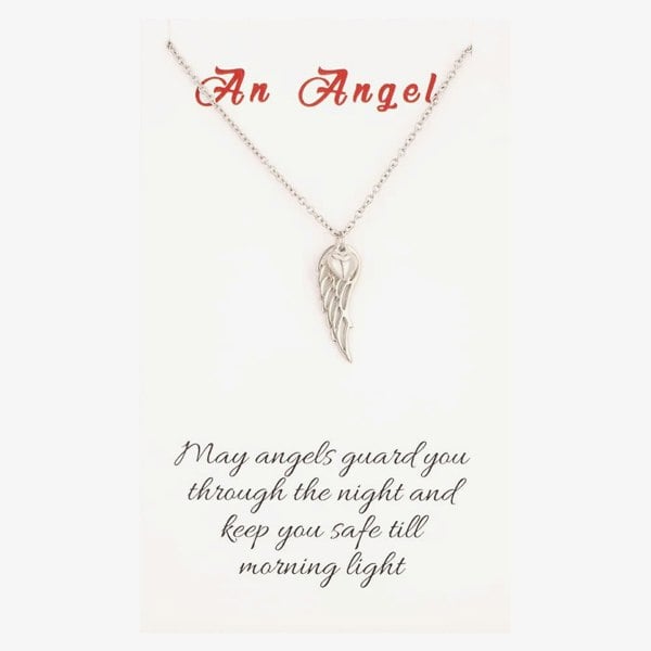 T. H. Baker Sentiments An Angel... Openwork Wing Pendant 15351