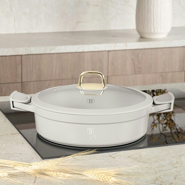 Berlinger Haus Shallow Pot with Lid BH7785 – 28 cm Sahara