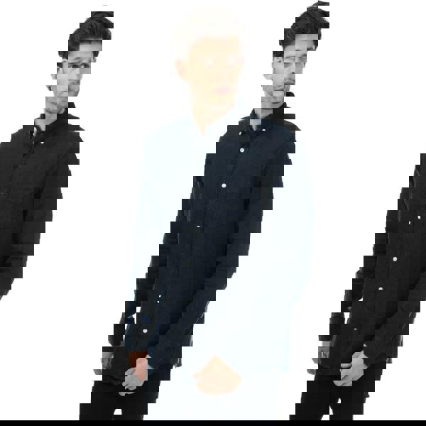 Gant Mens Linen Regular Shirt - Navy