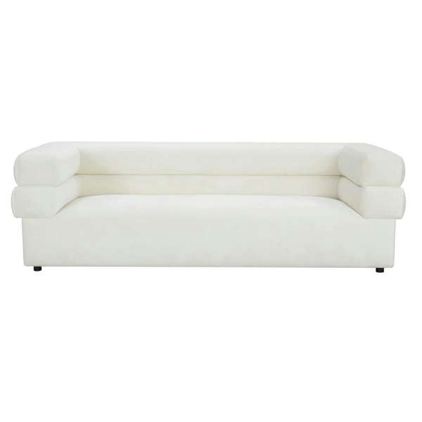 Furniture Edit Elsa Cream Velvet Sofa