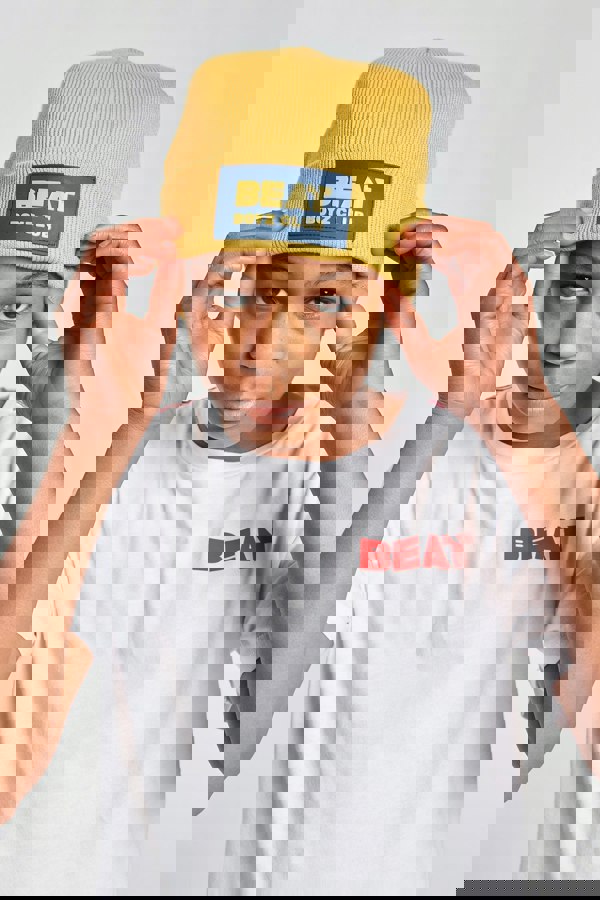 Beat Boyz Club Badge Beanie Hat - Yellow
