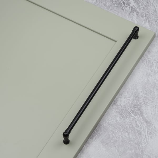 Handle & Home Black Industrial Pipe Style Cabinet D Bar Handle